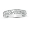 Thumbnail Image 0 of Previously Owned - 0.065 CT. T.W. Diamond Ornate Wedding Band in 10K White Gold