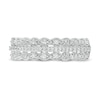 Thumbnail Image 4 of Previously Owned - 0.065 CT. T.W. Diamond Triple Row Vintage-Style Ring in 10K White Gold