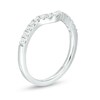 Thumbnail Image 1 of Previously Owned - Adrianna Papell 0.25 CT. T.W.  Diamond Contour Wedding Band in 14K White Gold (F/I1)