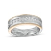 Thumbnail Image 1 of Previously Owned - Vera Wang Men's 0.58 CT. T.W. Diamond Vintage-Style Wedding Band in 14K Two-Tone Gold