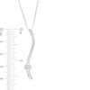 Thumbnail Image 2 of Previously Owned - Marilyn Monroe™ Collection 0.15 CT. Diamond Solitaire Linear Ribbon Pendant in Sterling Silver