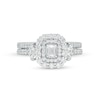 Thumbnail Image 2 of Previously Owned - 0.70 CT. T.W. Emerald-Cut Diamond Vintage-Style Bridal Set in 14K White Gold