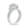 Thumbnail Image 3 of Previously Owned - 0.70 CT. T.W. Emerald-Cut Diamond Vintage-Style Bridal Set in 14K White Gold