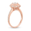 Thumbnail Image 1 of Previously Owned - 1.20 CT. T.W. Princess-Cut Diamond Flower Frame Engagement Ring in 14K Rose Gold