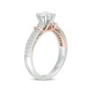 Thumbnail Image 2 of Previously Owned - Adrianna Papell 0.70 CT. T.W. Diamond Collar Engagement Ring in 14K Two-Tone Gold (F/I1)