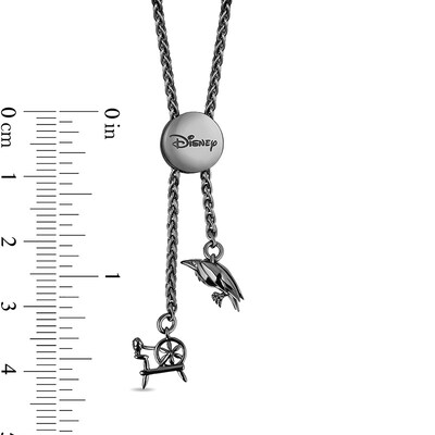 Previously Owned - Enchanted Disney Villains Maleficent 0.145 CT. T.W. Black Diamond Rose Bracelet in Sterling Silver