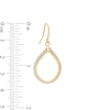 Previously Owned - Italian Gold Glitter Enamel Teardrop Earrings in 14K Gold