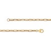Previously Owned - Emerald-Cut Amethyst Solitaire and Paper Clip Chain Bracelet in 10K Gold - 7.25"