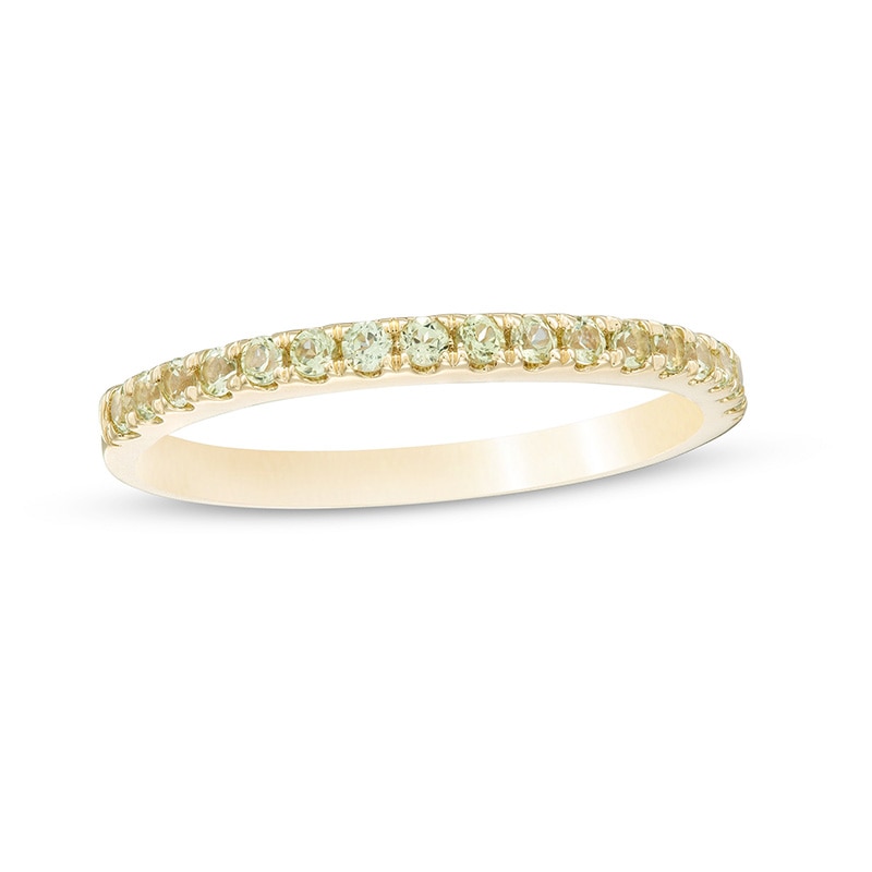 Previously Owned - Peridot Petite Stackable Band in 10K Gold