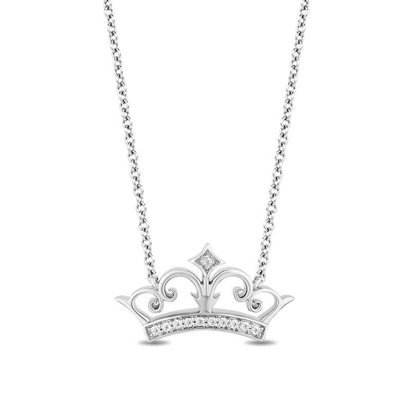 Previously Owned - Enchanted Disney Ultimate Princess Celebration 0.085 CT. T.W. Diamond Necklace in Sterling Silver|Peoples Jewellers