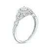 Thumbnail Image 3 of Previously Owned - 0.25 CT. T.W. Diamond Cushion Frame Twist Past Present Future® Engagement Ring in 10K White Gold
