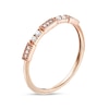 Thumbnail Image 2 of Previously Owned - 0.10 CT. T.W. Diamond Vintage-Style Stackable Band in 10K Rose Gold