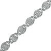 Previously Owned - 0.25 CT. T.W. Composite Diamond Marquise Link Bracelet in Sterling Silver - 7.5"