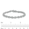 Previously Owned - 0.25 CT. T.W. Composite Diamond Marquise Link Bracelet in Sterling Silver - 7.5"