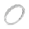 Thumbnail Image 3 of Previously Owned - 0.16 CT. T.W. Quad Diamond Vintage-Style Scallop Anniversary Band in 10K White Gold