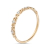 Thumbnail Image 3 of Previously Owned - Diamond Accent Alternating Kite Shape and Flower Stackable Band in 10K Gold