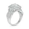 Thumbnail Image 2 of Previously Owned - 1.00 CT. T.W. Multi-Diamond Double Cushion Frame Vintage-Style Engagement Ring in 10K White Gold
