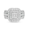 Thumbnail Image 3 of Previously Owned - 1.00 CT. T.W. Multi-Diamond Double Cushion Frame Vintage-Style Engagement Ring in 10K White Gold