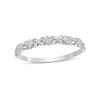Thumbnail Image 0 of Previously Owned - Diamond Accent Alternating Kite Shape and Flower Stackable Band in 10K White Gold