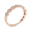 Thumbnail Image 3 of Previously Owned - 0.16 CT. T.W. Quad Diamond Vintage-Style Anniversary Band in 10K Rose Gold