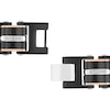 Thumbnail Image 2 of Previously Owned - 0.31 CT. T.W. Diamond Riveted Multi-Row Link Bracelet in Tri-Tone Stainless Steel - 8.5"