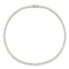 Previously Owned - 4.0mm Lab-Created White Sapphire Tennis Necklace in Sterling Silver with Yellow Rhodium - 17"