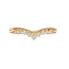 Thumbnail Image 3 of Previously Owned 0.145 CT. T.W. Diamond Vintage-Style Contour Anniversary Band in 10K Gold