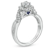 Thumbnail Image 1 of Previously Owned - Vera Wang Love Collection 0.75 CT. T.W. Diamond Frame Twist Engagement Ring in 14K White Gold