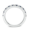 Thumbnail Image 3 of Previously Owned Vera Wang Love Collection 0.14 CT. T.W. Diamond and Blue Sapphire Band in 14K White Gold