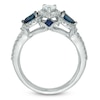 Thumbnail Image 3 of Previously Owned Vera Wang Love Collection 0.70 CT. T.W. Pear-Shaped Diamond and Blue Sapphire Ring in 14K White Gold