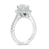 Thumbnail Image 2 of Previously Owned Vera Wang Love Collection 1.58 CT. T.W. Oval Diamond Frame Engagement Ring in 14K White Gold (I/SI2)