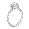 Thumbnail Image 3 of Previously Owned 0.70 CT. T.W. Emerald-Cut Diamond Octagonal Frame Engagement Ring in 14K White Gold