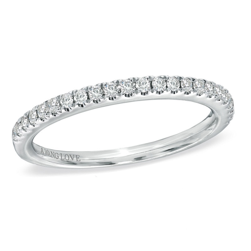 Previously Owned Vera Wang Love Collection 0.23 CT. T.W. Diamond Band in 14K White Gold