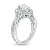Thumbnail Image 1 of Previously Owned - Vera Wang Love Collection 1.58 CT. T.W. Pear-Shaped Diamond Double Frame Twist Engagement Ring in 14K White Gold