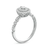 Thumbnail Image 3 of Previously Owned - 0.25 CT. T.W. Diamond Double Oval-Shaped Frame Vintage-Style Engagement Ring in 10K White Gold