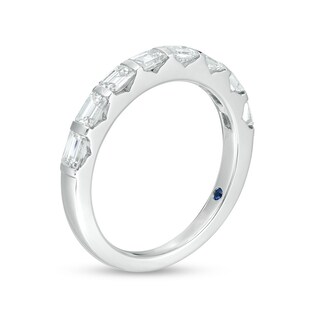 Previously Owned Vera Wang Love Collection 0.69 CT. T.W. Emerald-Cut Diamond Band in 14K White Gold (I/SI2)