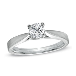 Previously Owned - Celebration Ideal 0.50 CT. Diamond Engagement Ring in 14K White Gold (I/I1)