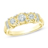 Thumbnail Image 0 of Previously Owned - 0.50 CT. T.W. Diamond Past Present Future® Collar Engagement Ring in 10K Gold