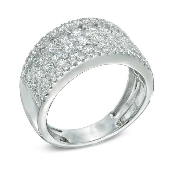 Previously Owned - 1.50 CT. T.W. Diamond Multi-Row Anniversary Band in 10K White Gold