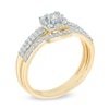 Thumbnail Image 1 of Previously Owned - 0.33 CT. T.W. Diamond Frame Bridal Set in 10K Gold