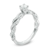 Thumbnail Image 1 of Previously Owned - 0.33 CT. T.W. Diamond Twist Shank Engagement Ring in 10K White Gold