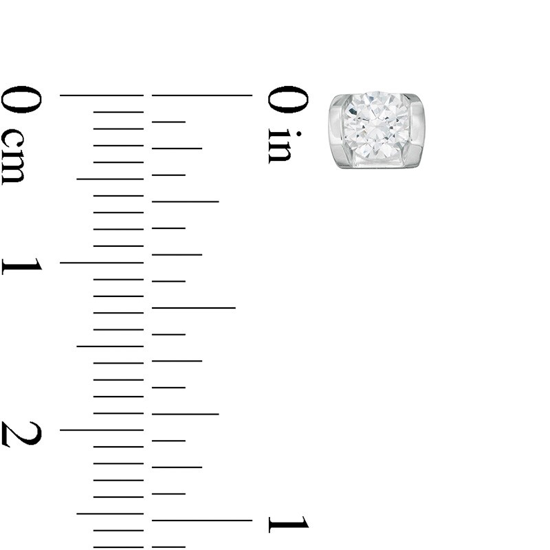 Previously Owned - 0.50 CT. T.W. Diamond Solitaire Stud Earrings in 14K White Gold (I/I1)