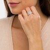 Thumbnail Image 2 of Previously Owned - 1.03 CT. T.W. Diamond Multi-Row Wave Ring in 10K White Gold