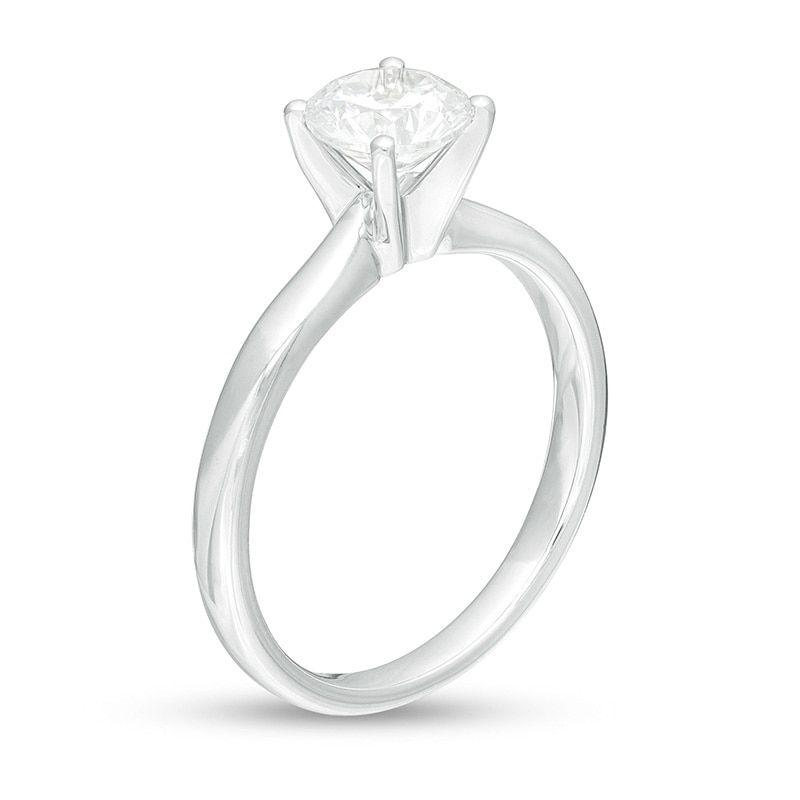 Main Image 3 of Previously Owned - 1.00 CT. Lab-Grown Diamond Solitaire Engagement Ring in 14K White Gold (F/SI2)