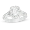 Thumbnail Image 1 of Previously Owned - 1.75 CT. T.W. Emerald-Cut Lab-Grown Diamond Frame Split Shank Engagement Ring in 14K White Gold