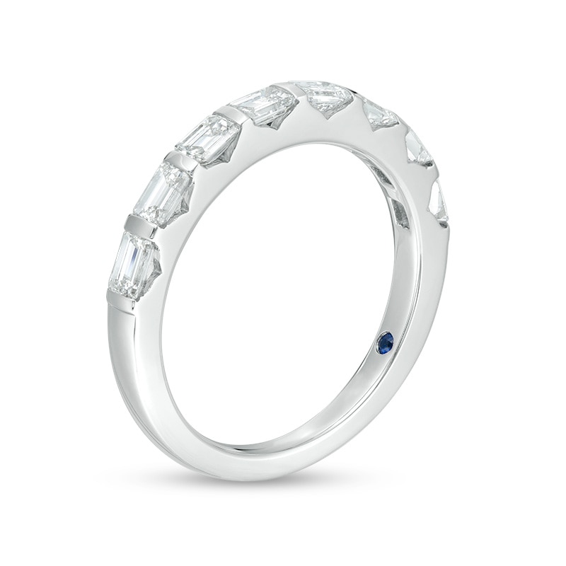 Previously Owned Vera Wang Love Collection 0.69 CT. T.W. Emerald-Cut Diamond Band in 14K White Gold (I/SI2