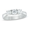 Thumbnail Image 1 of Previously Owned - 1.00 CT. T.W.  Diamond Three Stone Engagement Ring in 18K White Gold (I/SI2)