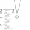 Thumbnail Image 2 of Previously Owned - 0.25 CT. Princess-Cut Diamond Solitaire Crown Royal Pendant in 14K White Gold (I-J/I2-I3)