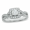 Thumbnail Image 0 of Previously Owned - 0.83 CT. T.W. Diamond Twist Ring in 14K White Gold