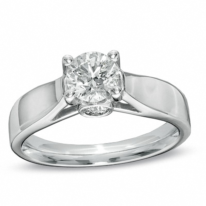 Previously Owned - 1.00 CT. T.W. Diamond Engagement Ring in 14K White Gold (I-J/I2)